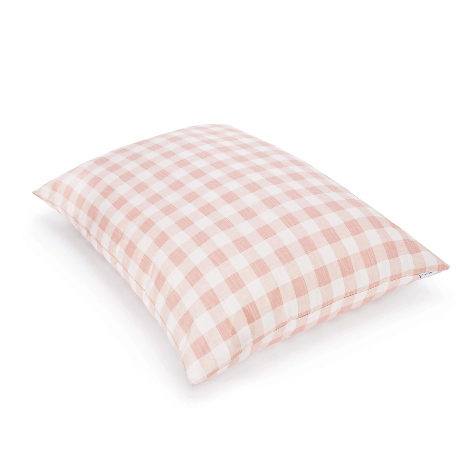 Blush Pink Gingham Check Dog Bed - Image 5