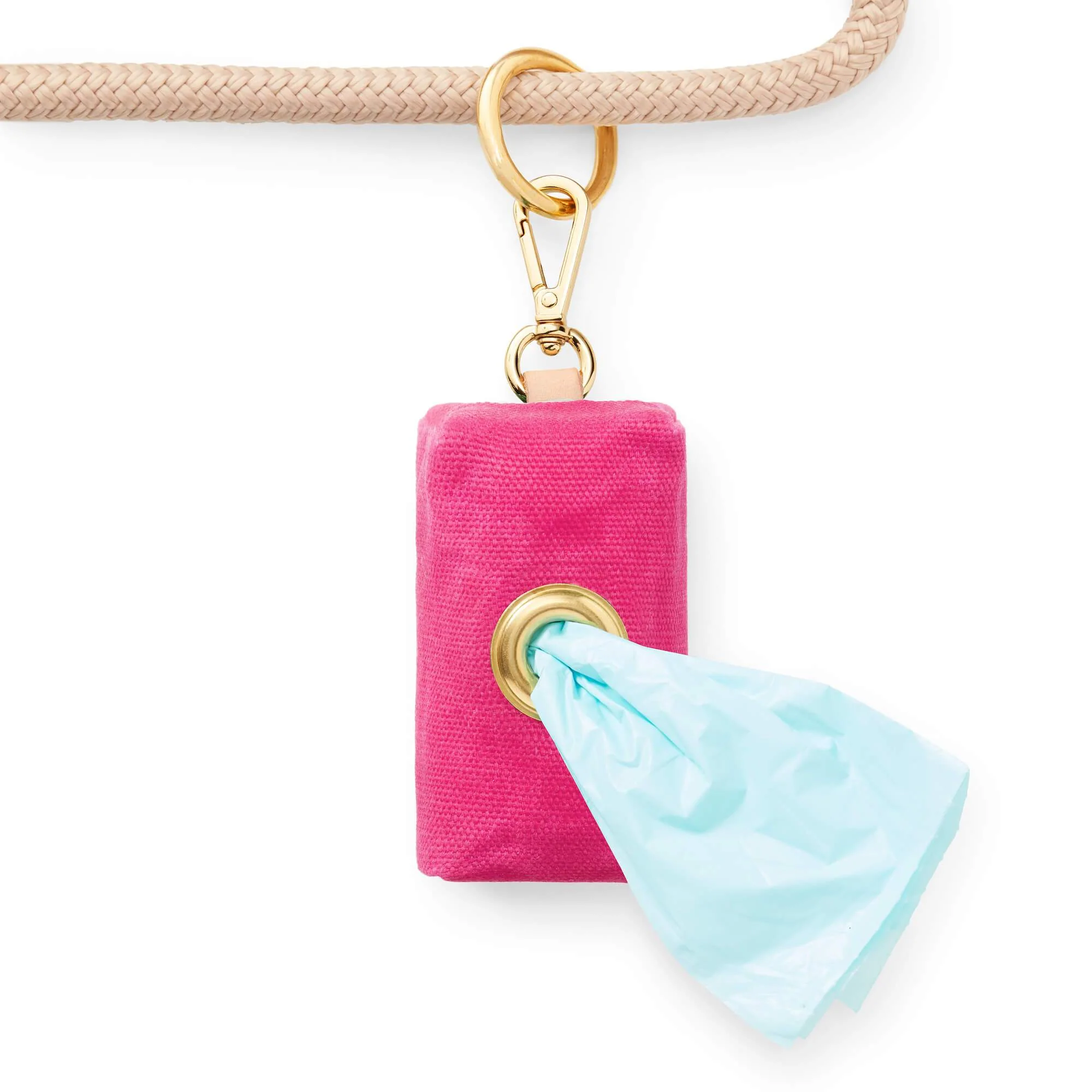 Hot Pink Waxed Canvas Waste Bag Holder - Image 3