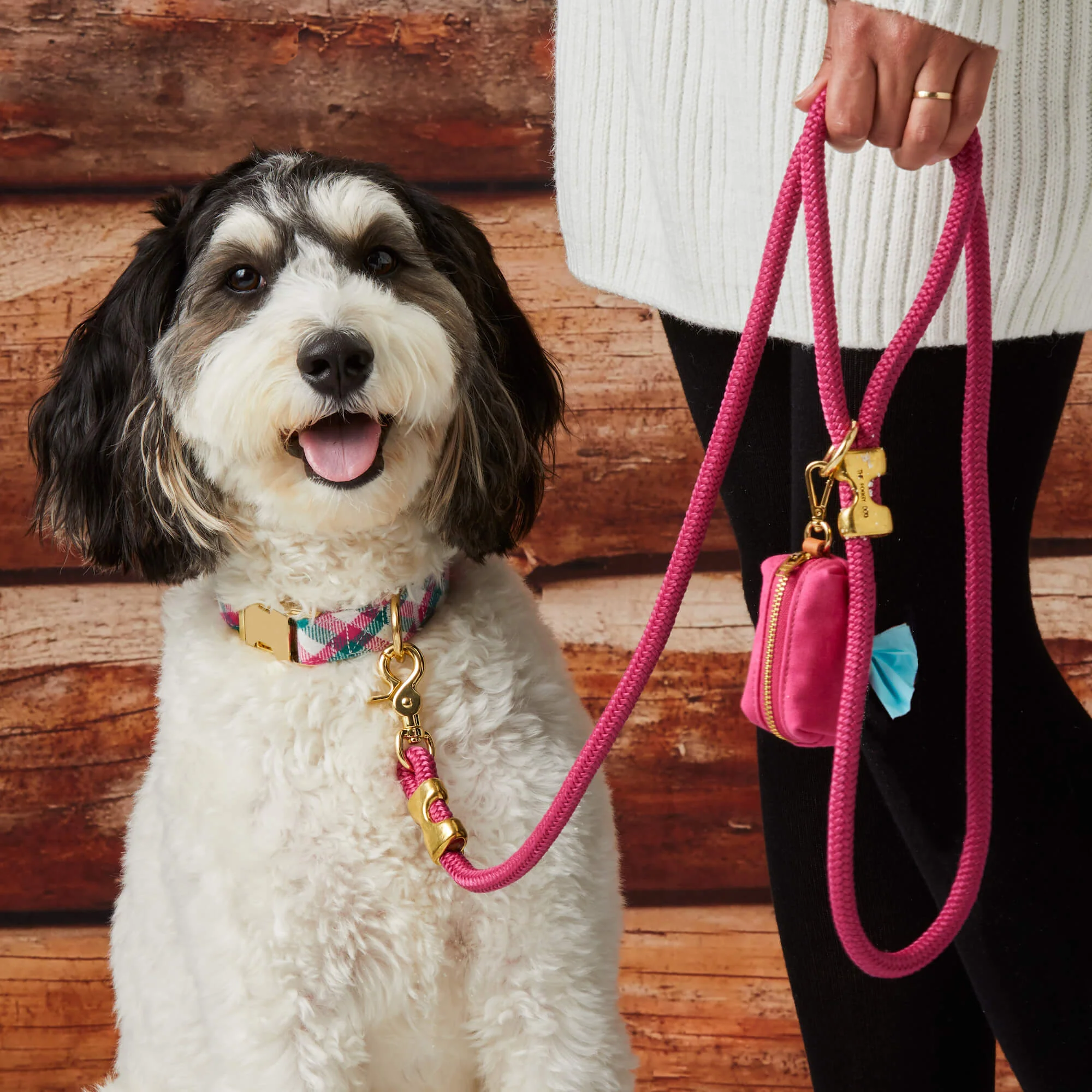 Hot Pink Waxed Canvas Waste Bag Holder - Image 4