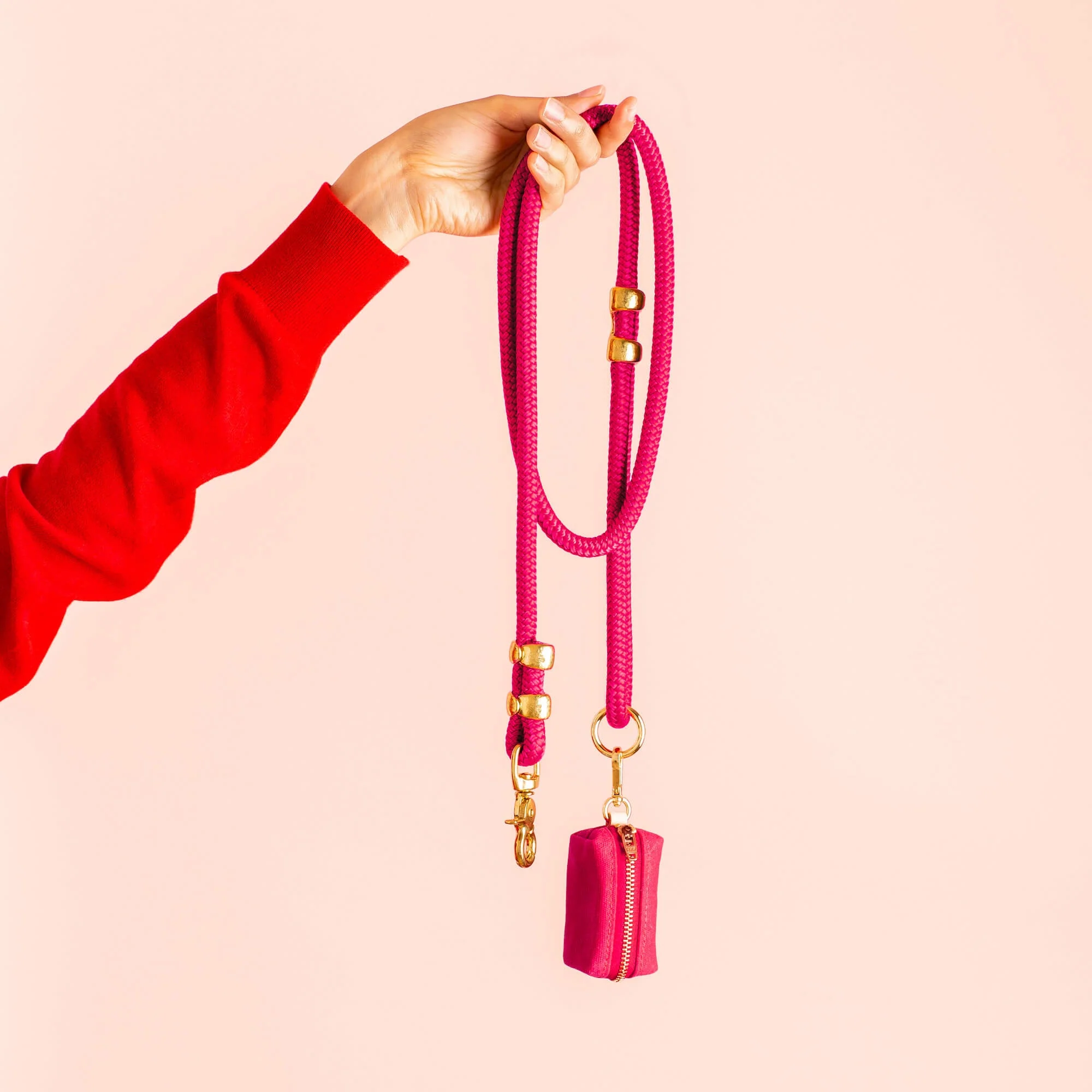 Hot Pink Waxed Canvas Waste Bag Holder - Image 7