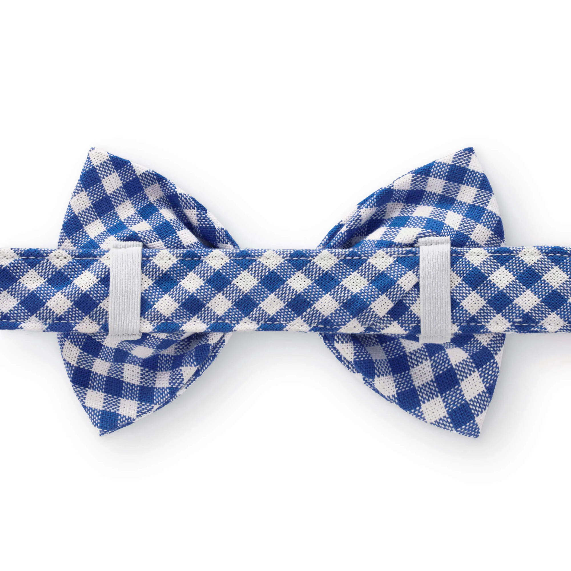 Lake Blue Gingham Bow Tie Collar - Image 3