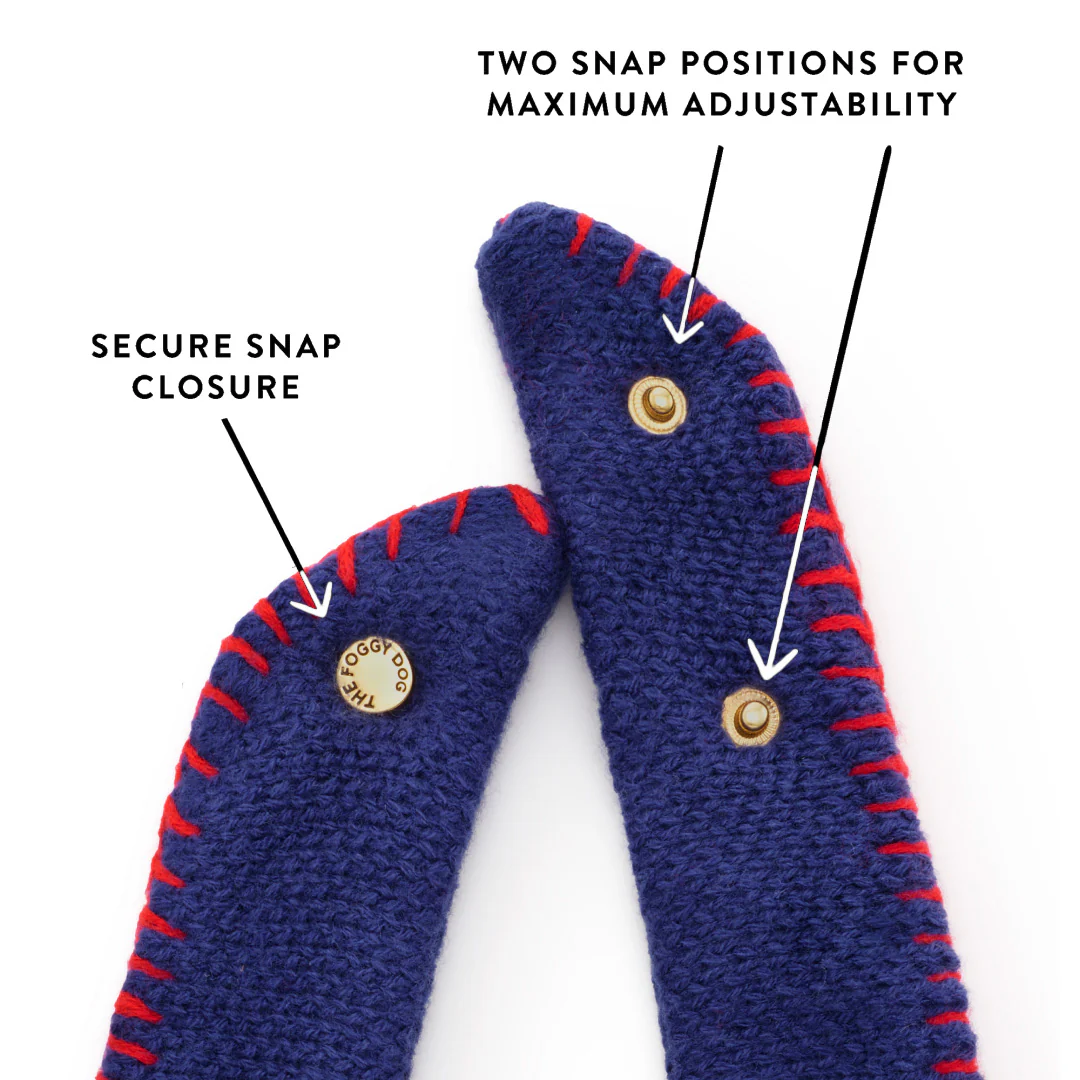 Navy Blue USA Knit Dog Bandana - Image 4