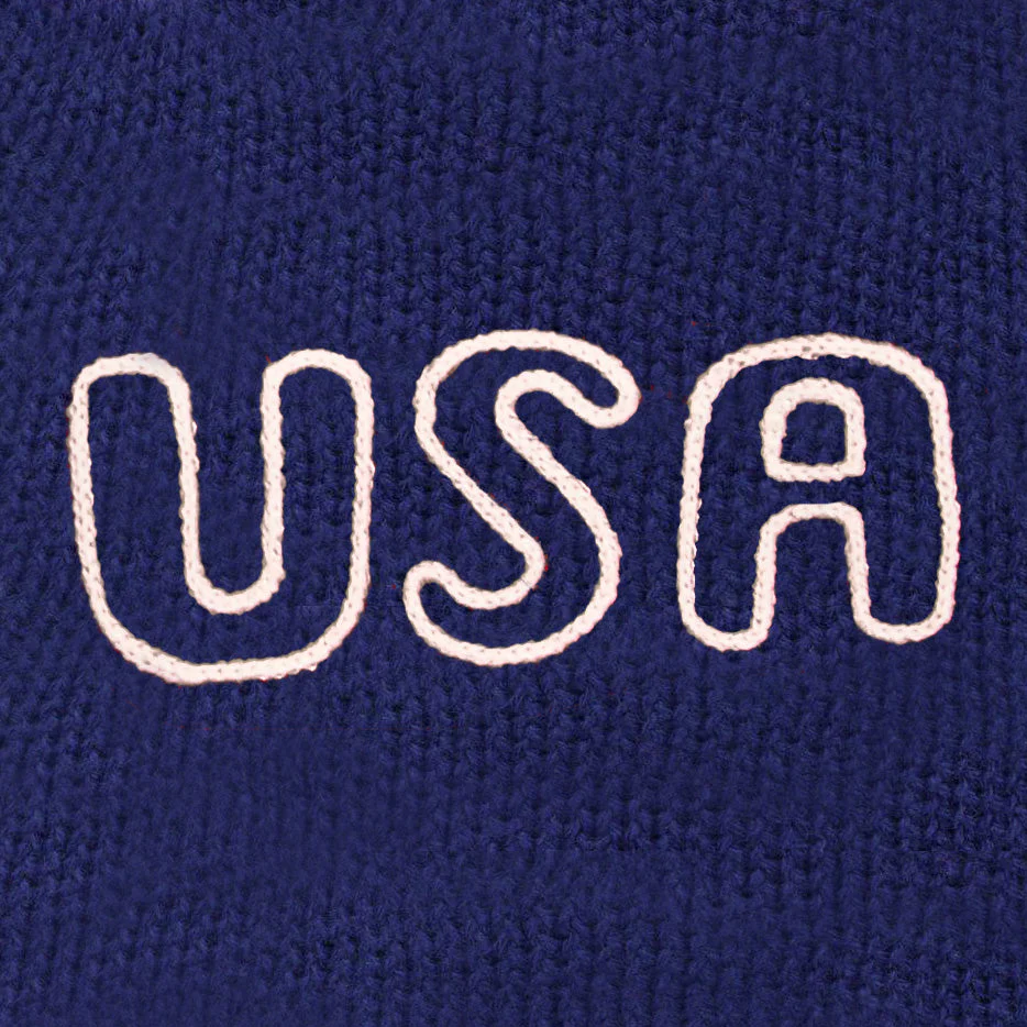Navy Blue USA Knit Dog Bandana - Image 6