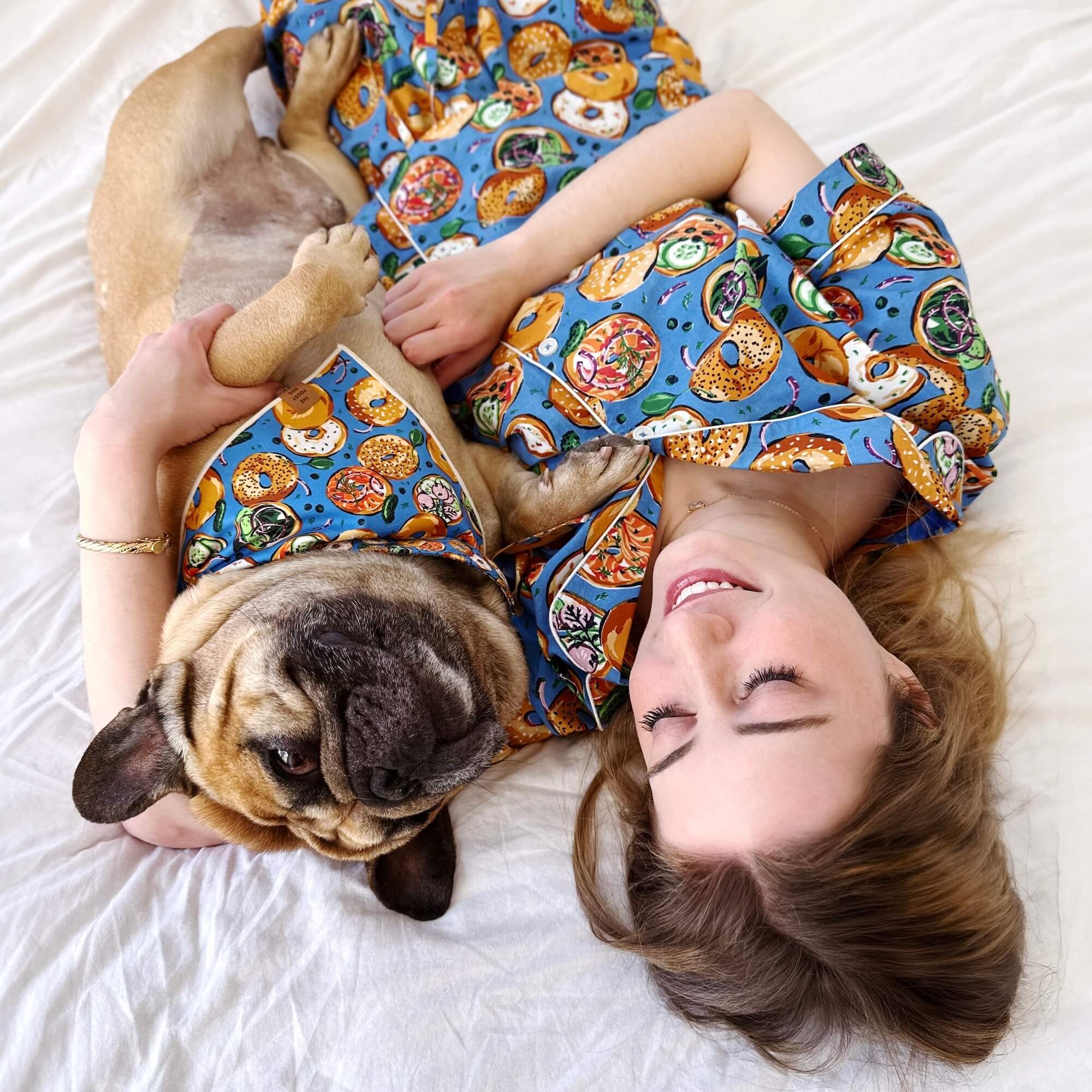 Printfresh x TFD Bagels & Schmear Mom + Dog Matching Gift Set (Short PJs) - Image 5