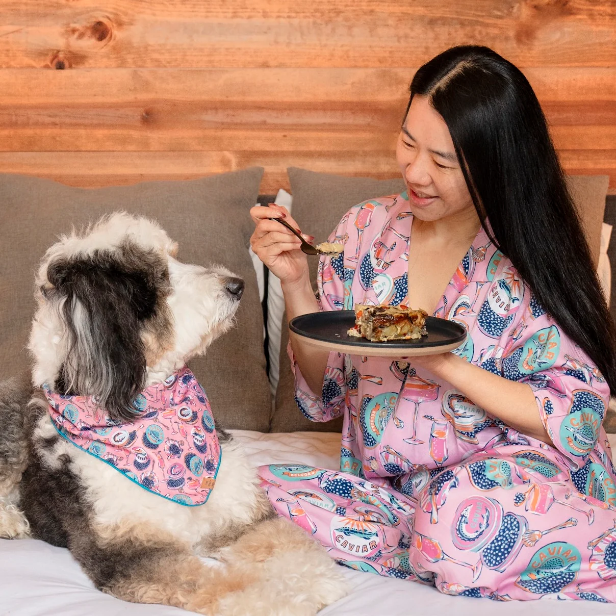 Printfresh x TFD Champagne & Caviar Mom + Dog Matching Gift Set (Long PJs) - Image 3