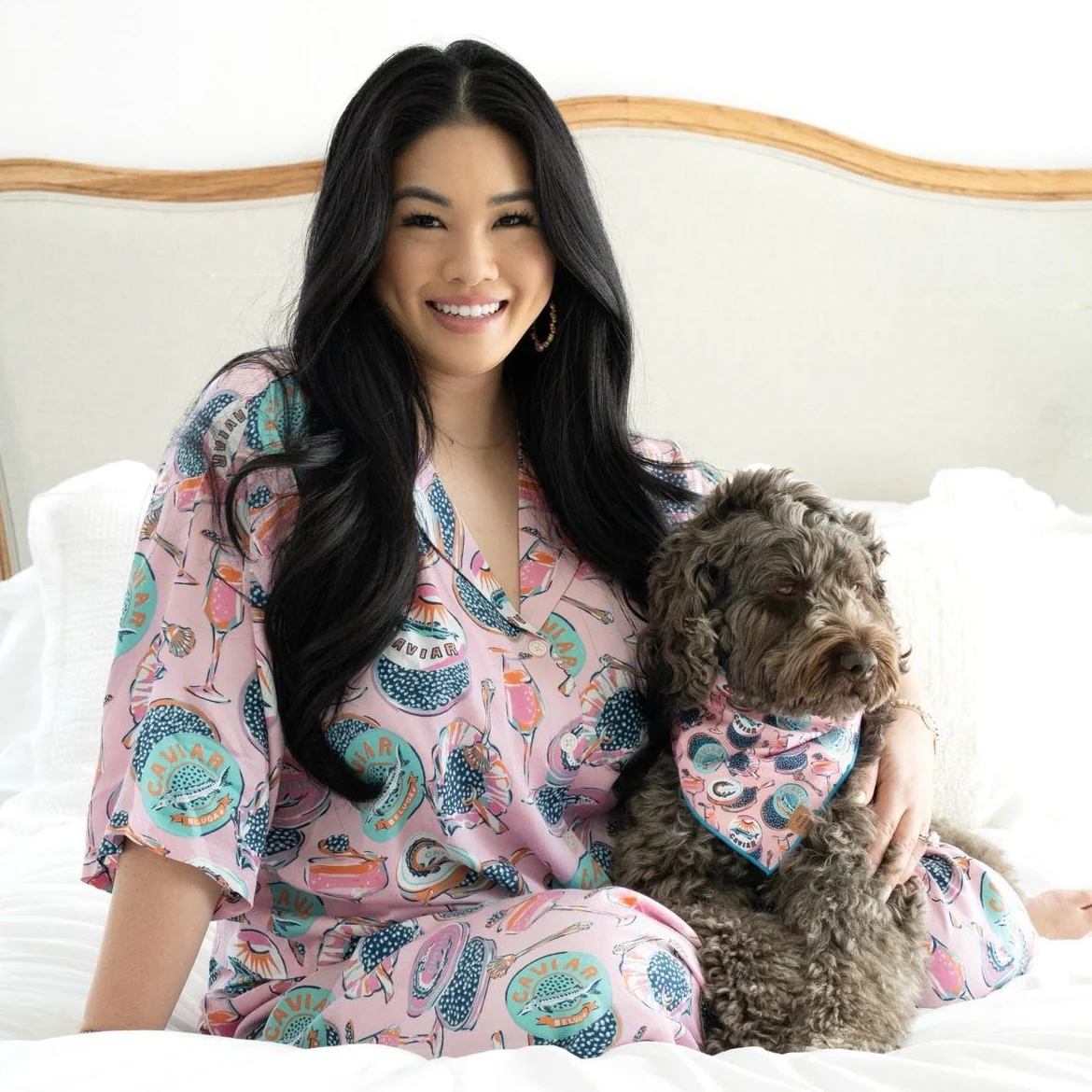 Printfresh x TFD Champagne & Caviar Mom + Dog Matching Gift Set (Long PJs) - Image 5