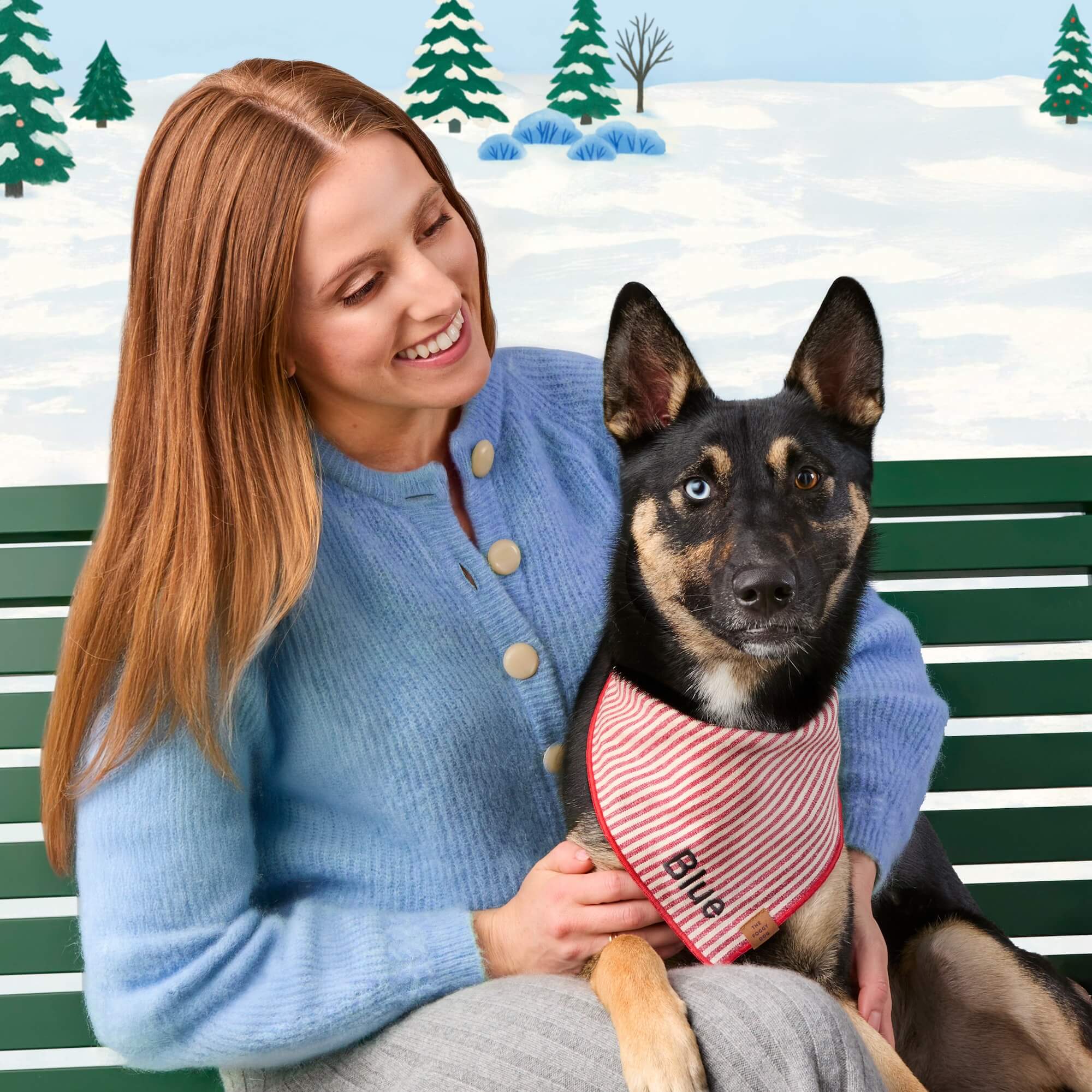 Red Stripe Dog Bandana - Image 6
