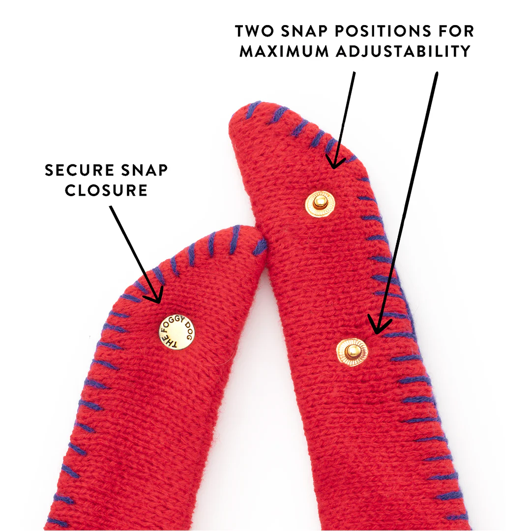 Red USA Knit Dog Bandana - Image 5