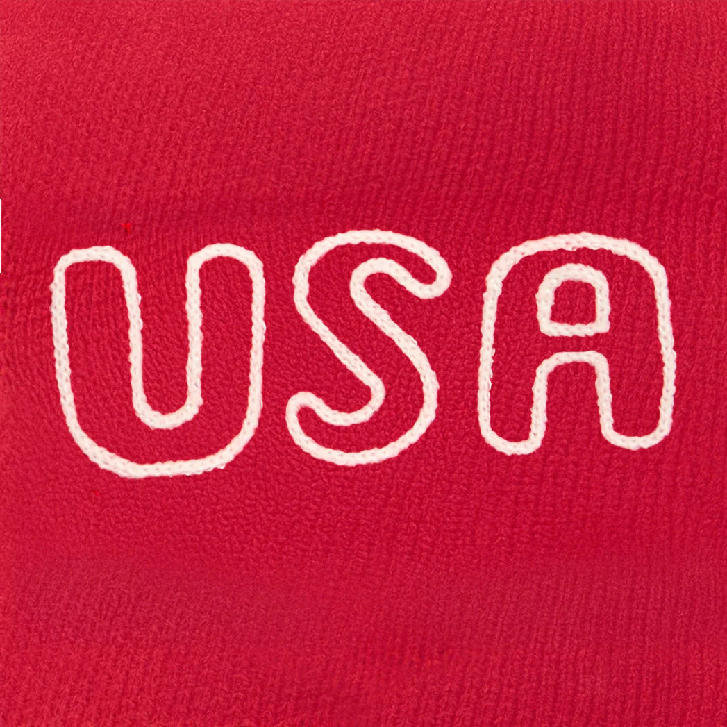 Red USA Knit Dog Bandana - Image 8