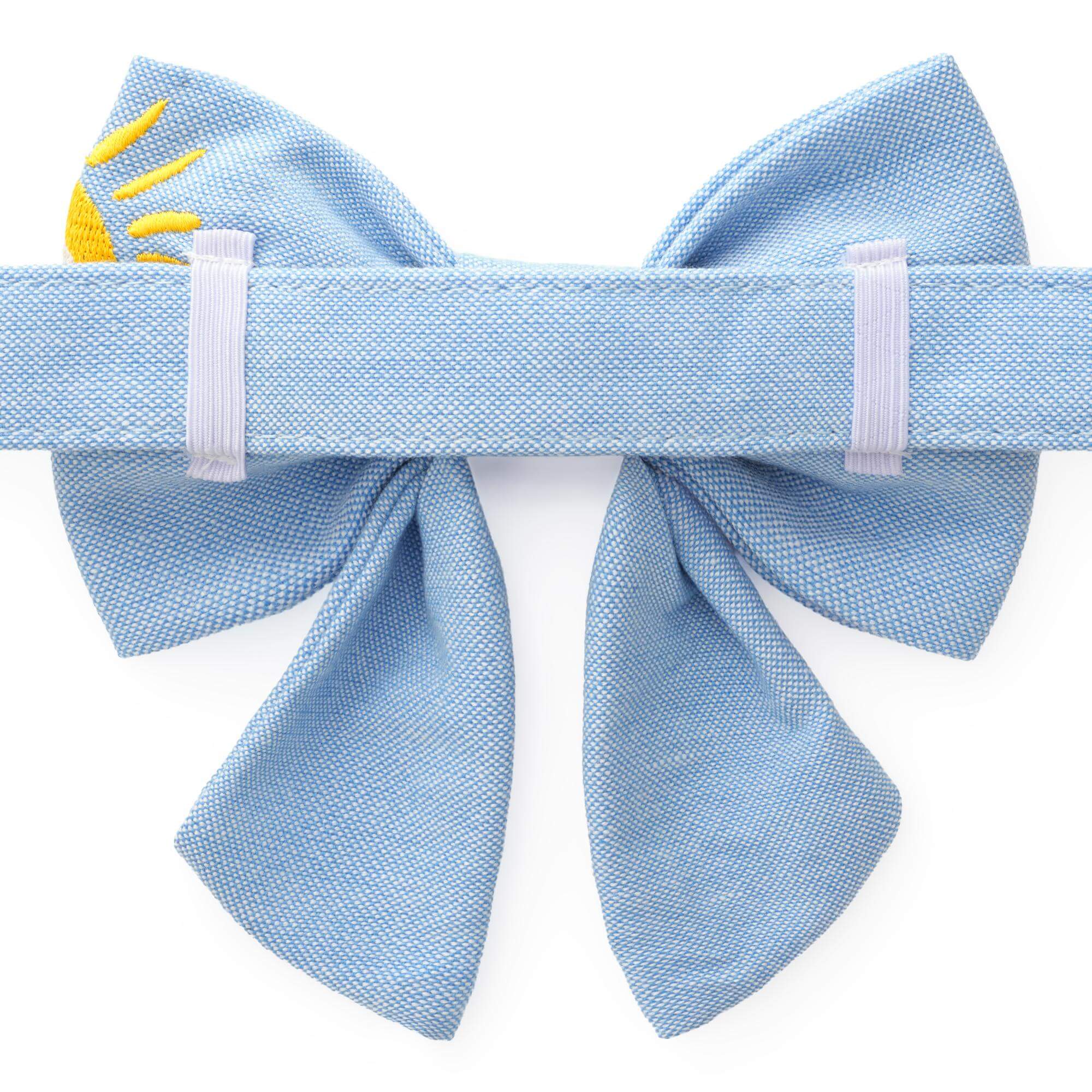 Sunshine and Rainbows Embroidered Lady Bow Collar - Image 3
