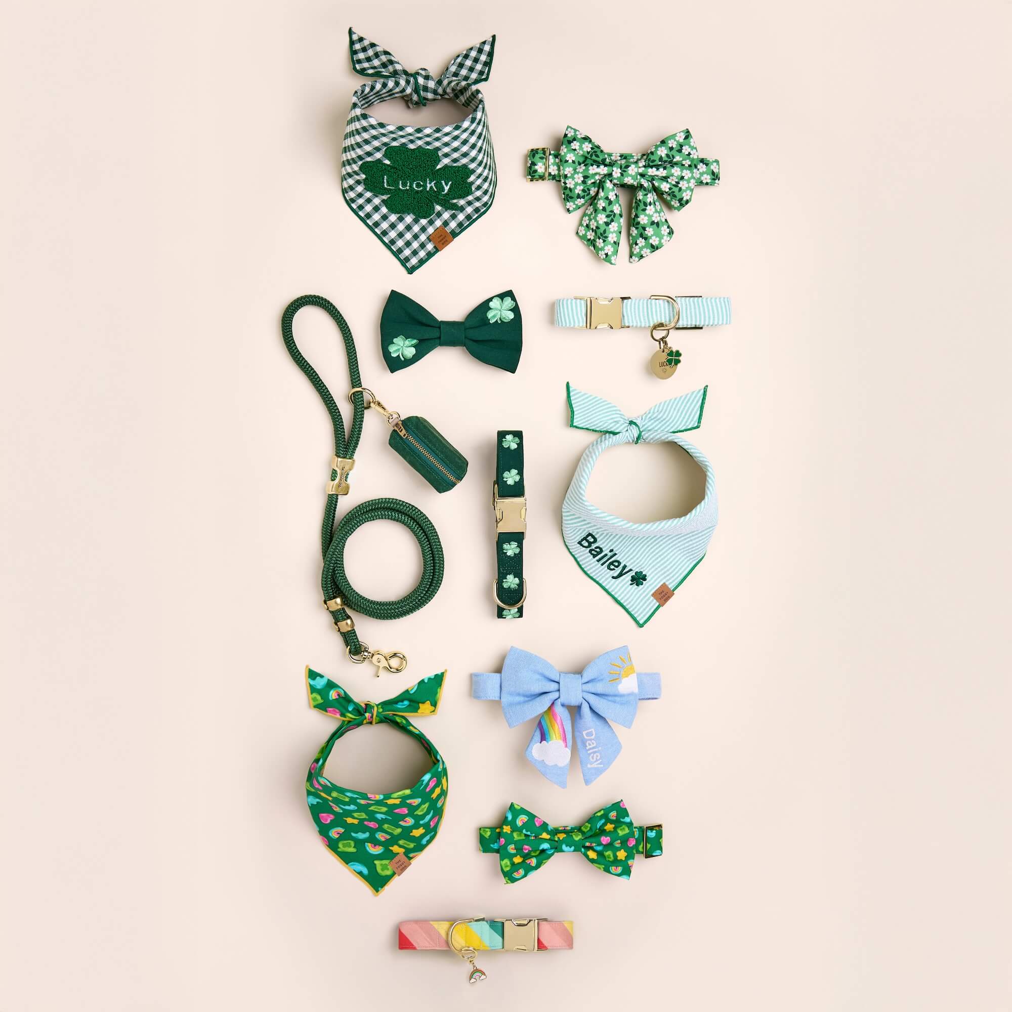 Sunshine and Rainbows Embroidered Lady Bow Collar - Image 6
