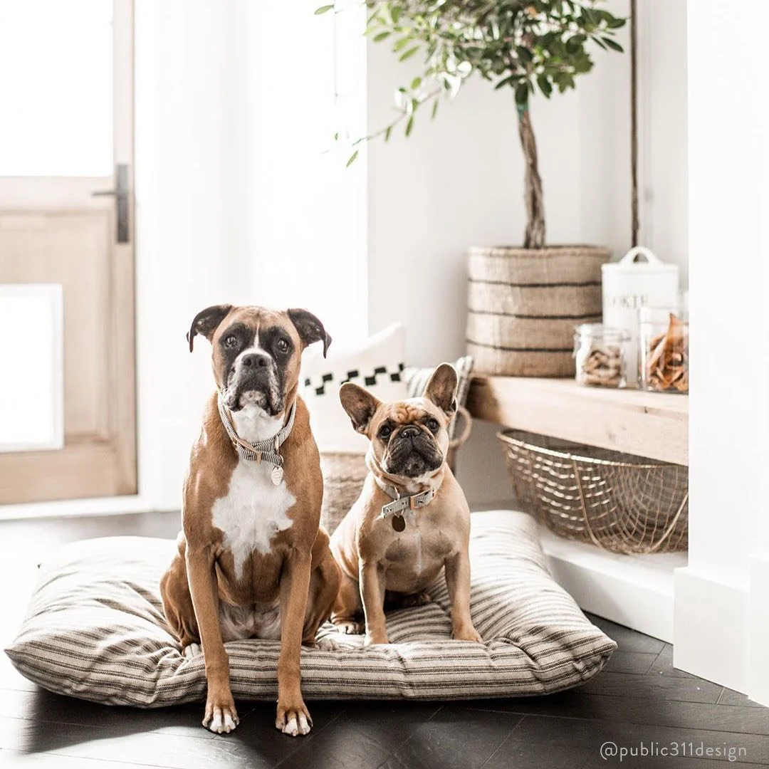 Ticking Stripe Dog Bed - Image 10